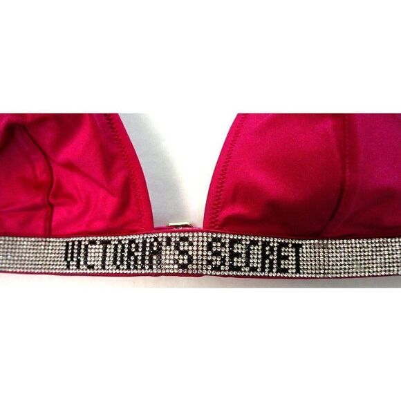 Victoria's Secret 11200594 Sz Small Wicked Rose Shine Band Triangle Bikini Top - Picture 3 of 6